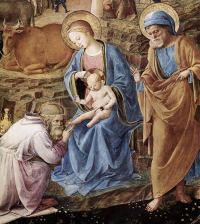 Fra Angelico, Pokłon Trzech Króli (detal)