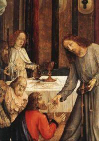 Wassenhove van Joos, Ustanowienie Eucharystii, detal