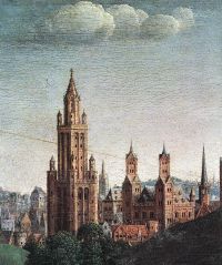 Jan van Eyck, Ołtarz Baranka Mistycznego (detal)
