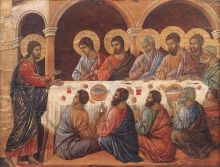 Jezus ukazuje się uczniom zgromadzonym przy stole